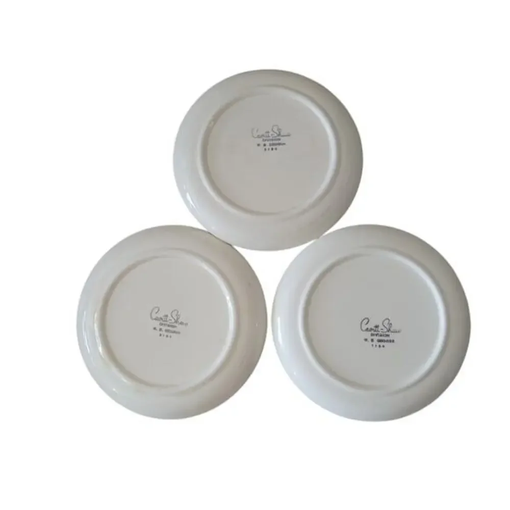 Vintage 30s Country Gentleman by Cavitt Shaw WS George Salad Plates Set of 3‎